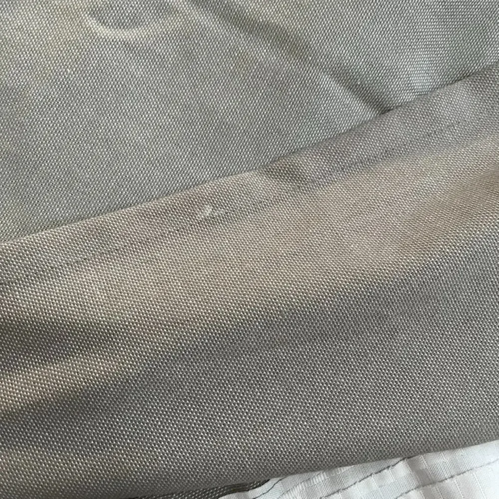 Ikea Gray Cotton Flax Blend Curtain Panels (2) 57 x 98 in Rod Pocket